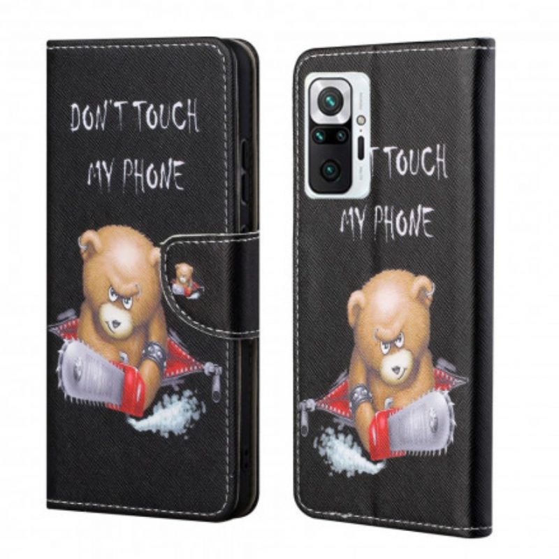 Folio-hoesje voor Xiaomi Redmi Note 10 Pro Gevaarlijke Beer