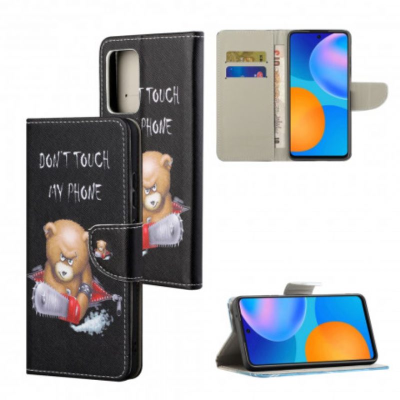 Folio-hoesje voor Xiaomi Redmi Note 10 Pro Gevaarlijke Beer