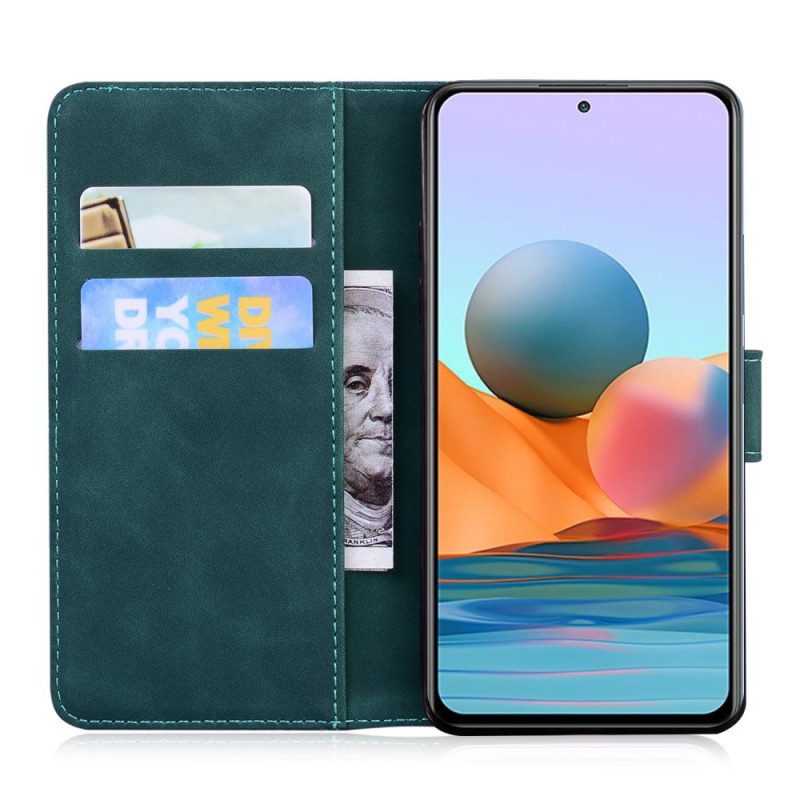 Folio-hoesje voor Xiaomi Redmi Note 10 Pro Huid-aanraking Vlinder