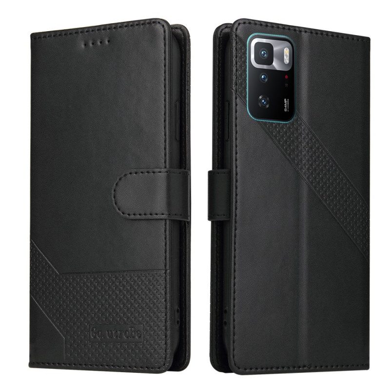 Folio-hoesje voor Xiaomi Redmi Note 10 Pro Ledereffect Gq.utrobe