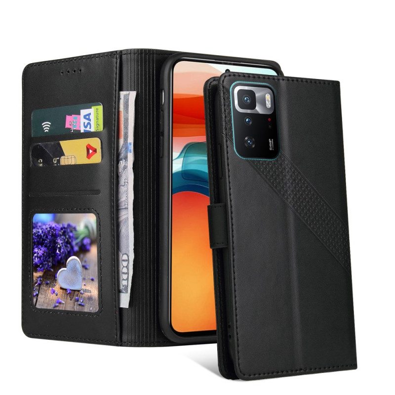 Folio-hoesje voor Xiaomi Redmi Note 10 Pro Ledereffect Gq.utrobe