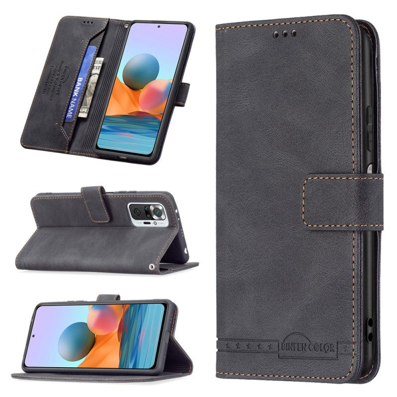 Folio-hoesje voor Xiaomi Redmi Note 10 Pro Rfid Binfen-kleur