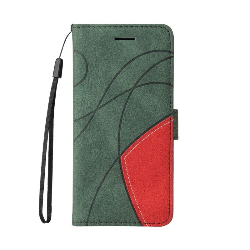 Folio-hoesje voor Xiaomi Redmi Note 10 Pro Tweekleurig Kenmerkend Kunstleer