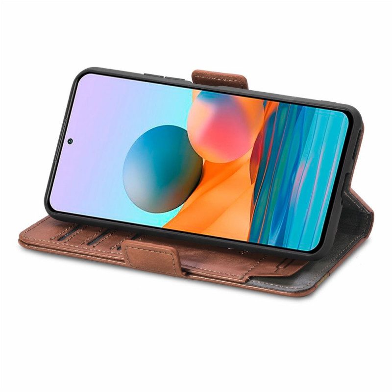 Folio-hoesje voor Xiaomi Redmi Note 10 Pro Tweekleurige Dubbele Sluiting