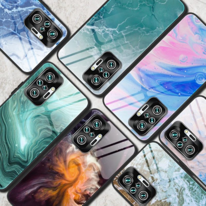 Hoesje voor Xiaomi Redmi Note 10 Pro Designkleuren Gehard Glas