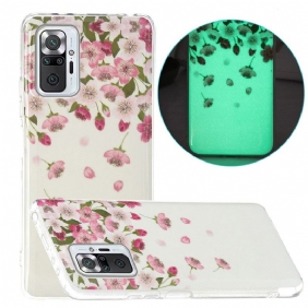 Hoesje voor Xiaomi Redmi Note 10 Pro Fluorescerende Bloemenserie