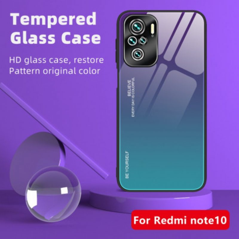 Hoesje voor Xiaomi Redmi Note 10 Pro Gehard Glas Wees Jezelf