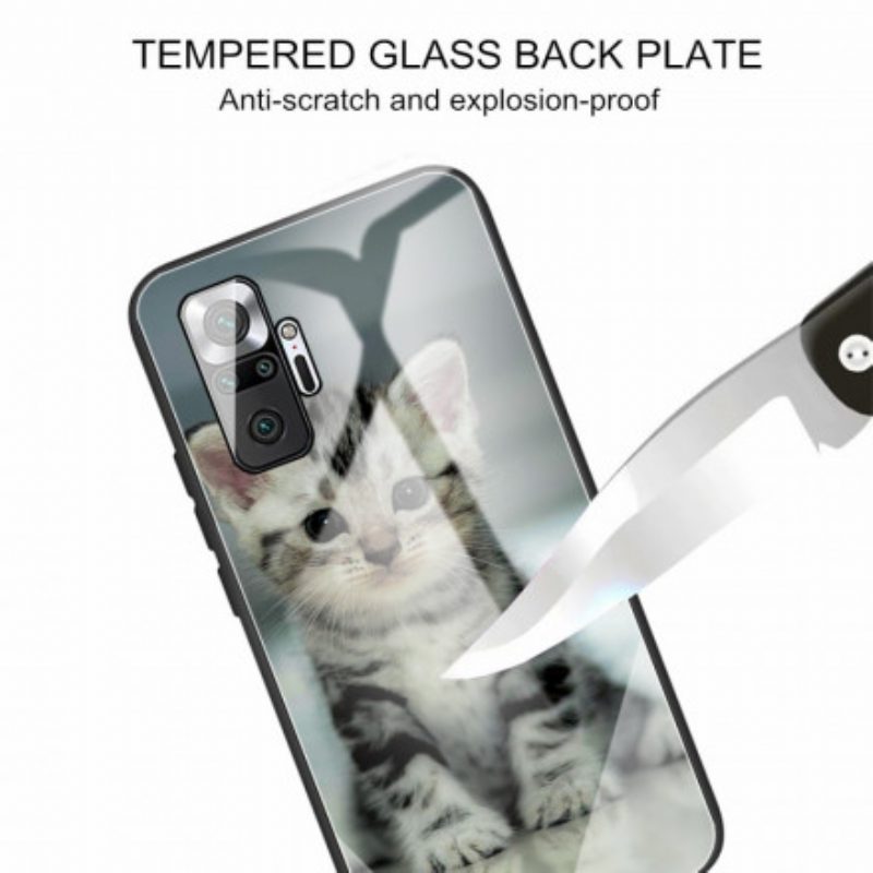 Hoesje voor Xiaomi Redmi Note 10 Pro Kitten Gehard Glas