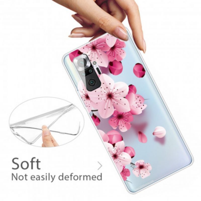 Hoesje voor Xiaomi Redmi Note 10 Pro Kleine Roze Bloemen