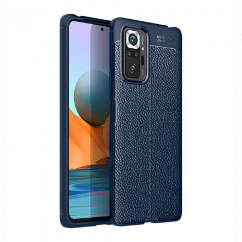 Hoesje voor Xiaomi Redmi Note 10 Pro Ledereffect Litchi Dubbele Lijn