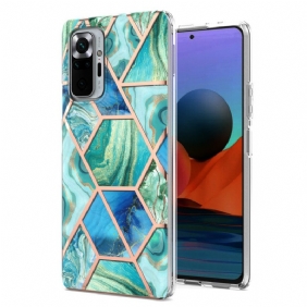 Hoesje voor Xiaomi Redmi Note 10 Pro Marmer Met Intense Geometrie