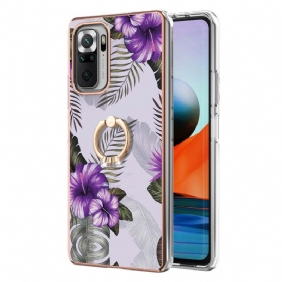 Hoesje voor Xiaomi Redmi Note 10 Pro Ringbeugel Bloemen