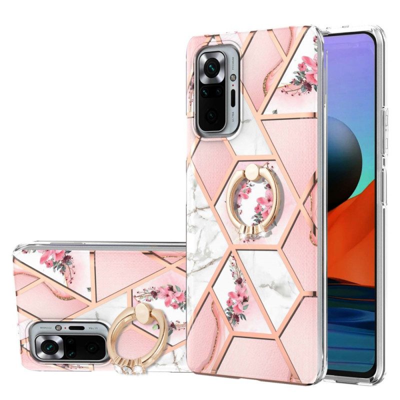 Hoesje voor Xiaomi Redmi Note 10 Pro Ringbeugel Bloemen