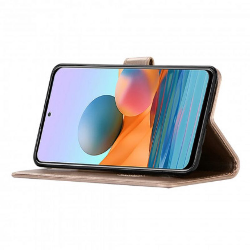 Leren Hoesje voor Xiaomi Redmi Note 10 Pro Dromenvanger Uil Met Leereffect