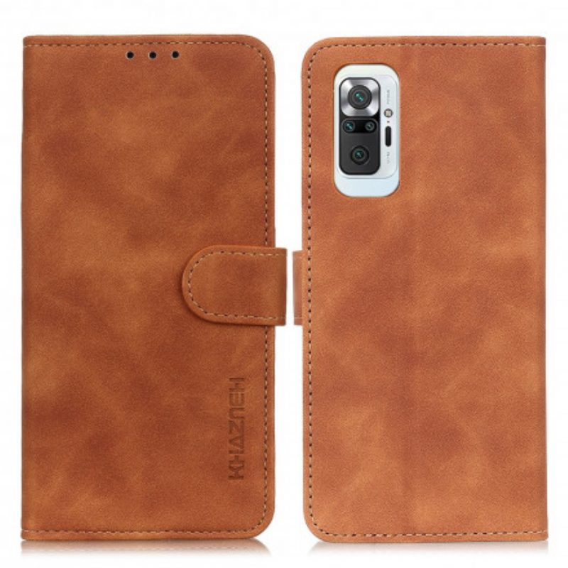 Leren Hoesje voor Xiaomi Redmi Note 10 Pro Khazneh Vintage Leereffect