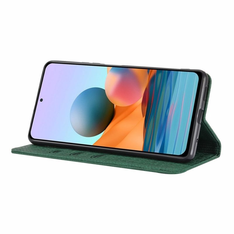 Leren Hoesje voor Xiaomi Redmi Note 10 Pro Met Ketting Geweven Leren Stijl Met Bandjes