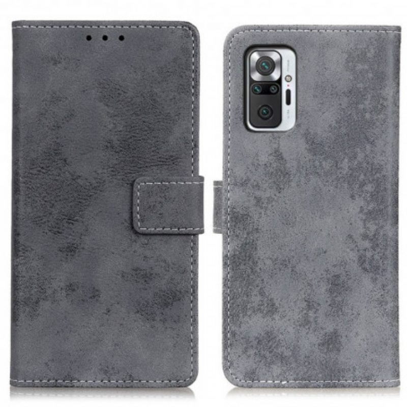 Leren Hoesje voor Xiaomi Redmi Note 10 Pro Vintage Leereffect