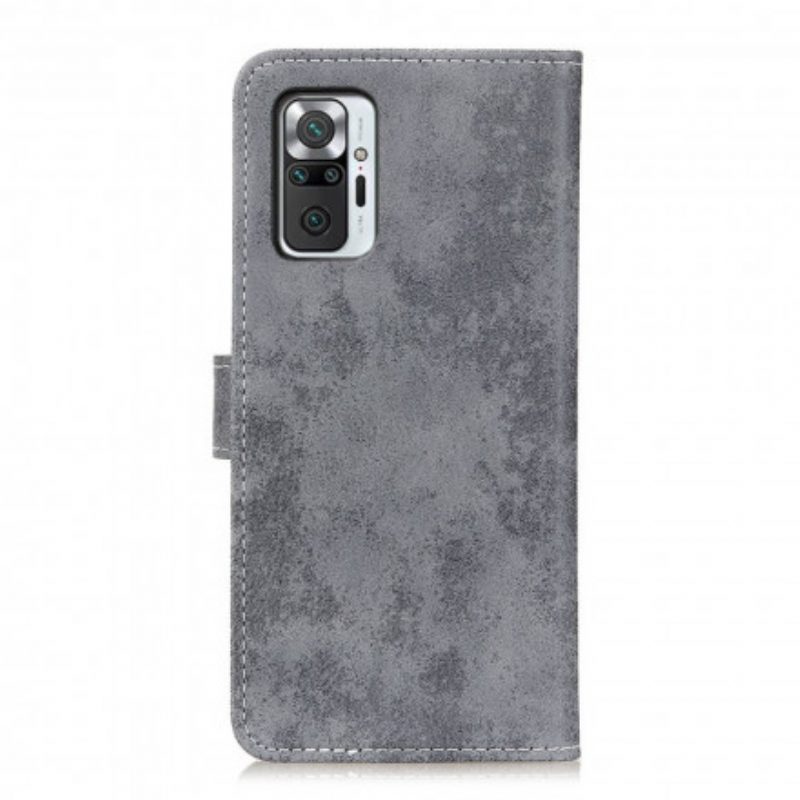 Leren Hoesje voor Xiaomi Redmi Note 10 Pro Vintage Leereffect