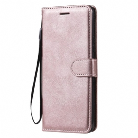 Flip Case voor Xiaomi Mi 11 Pro Met Ketting Effen Kleur Serie Strappy