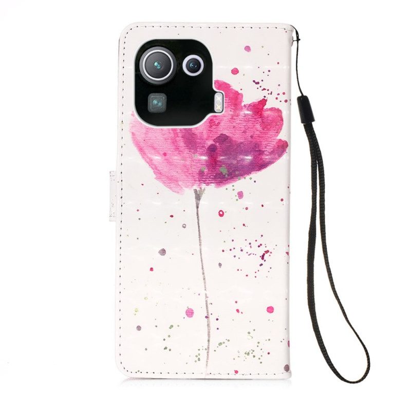 Hoesje Folio-hoesje voor Xiaomi Mi 11 Pro Aquarel Papaver