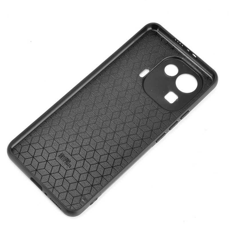 Hoesje voor Xiaomi Mi 11 Pro Couture-leereffect