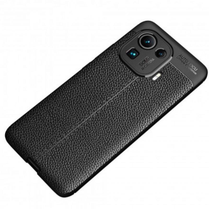 Hoesje voor Xiaomi Mi 11 Pro Dubbellijnig Litchi-leereffect