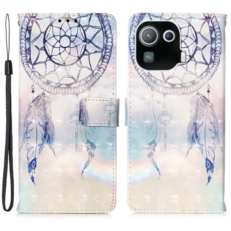 Leren Hoesje voor Xiaomi Mi 11 Pro Aquarel Dromenvanger