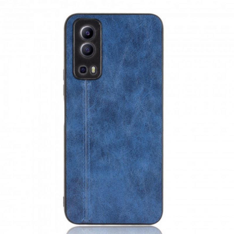 Hoesje voor Vivo Y72 5G Couture-leereffect