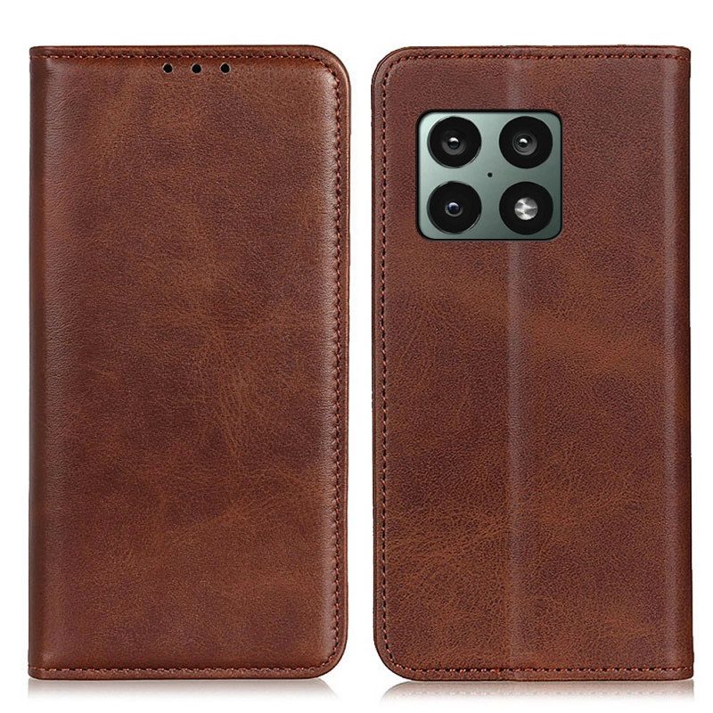 Bescherming Hoesje voor OnePlus 10 Pro 5G Folio-hoesje Elegantie Splitleer