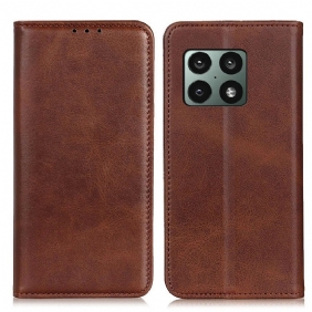 Bescherming Hoesje voor OnePlus 10 Pro 5G Folio-hoesje Elegantie Splitleer