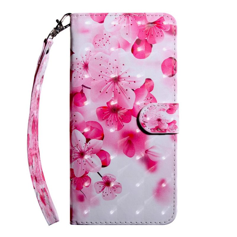 Folio-hoesje voor OnePlus 10 Pro 5G Bloemen Met Riem