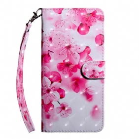 Folio-hoesje voor OnePlus 10 Pro 5G Bloemen Met Riem