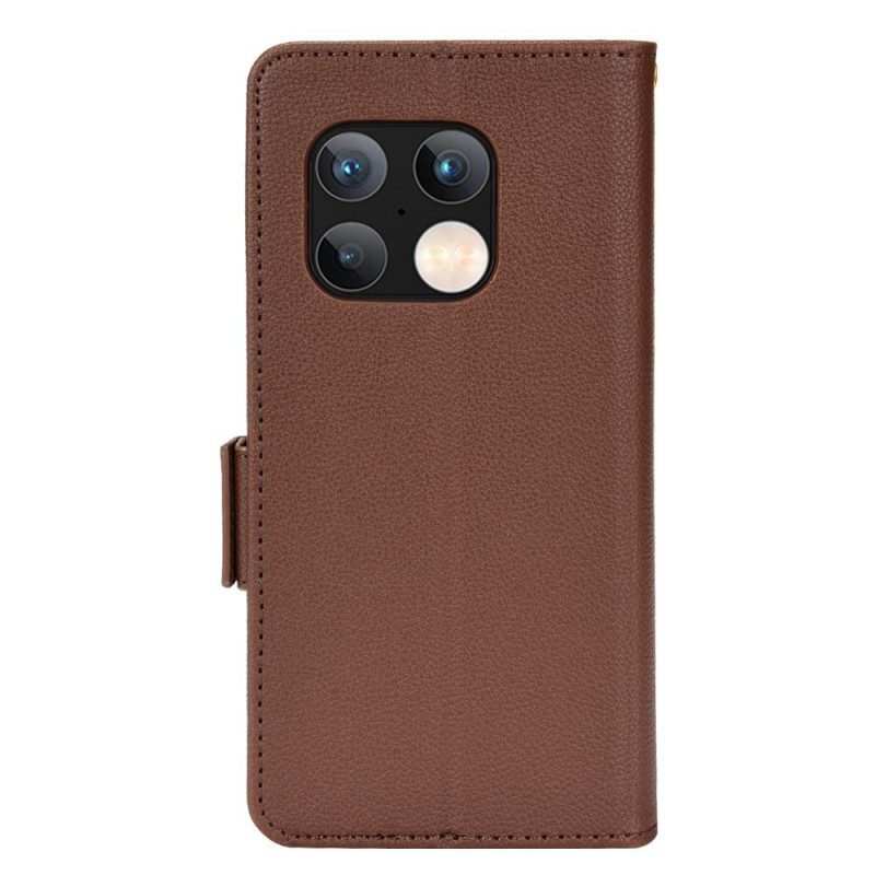 Folio-hoesje voor OnePlus 10 Pro 5G Flip Case Flap Double Litchi Nieuwe Kleuren