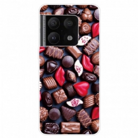 Hoesje voor OnePlus 10 Pro 5G Flexibele Chocolade