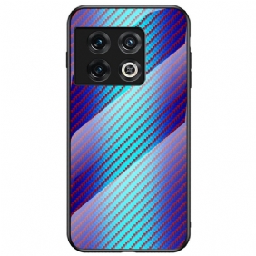 Hoesje voor OnePlus 10 Pro 5G Koolstofvezel Gehard Glas