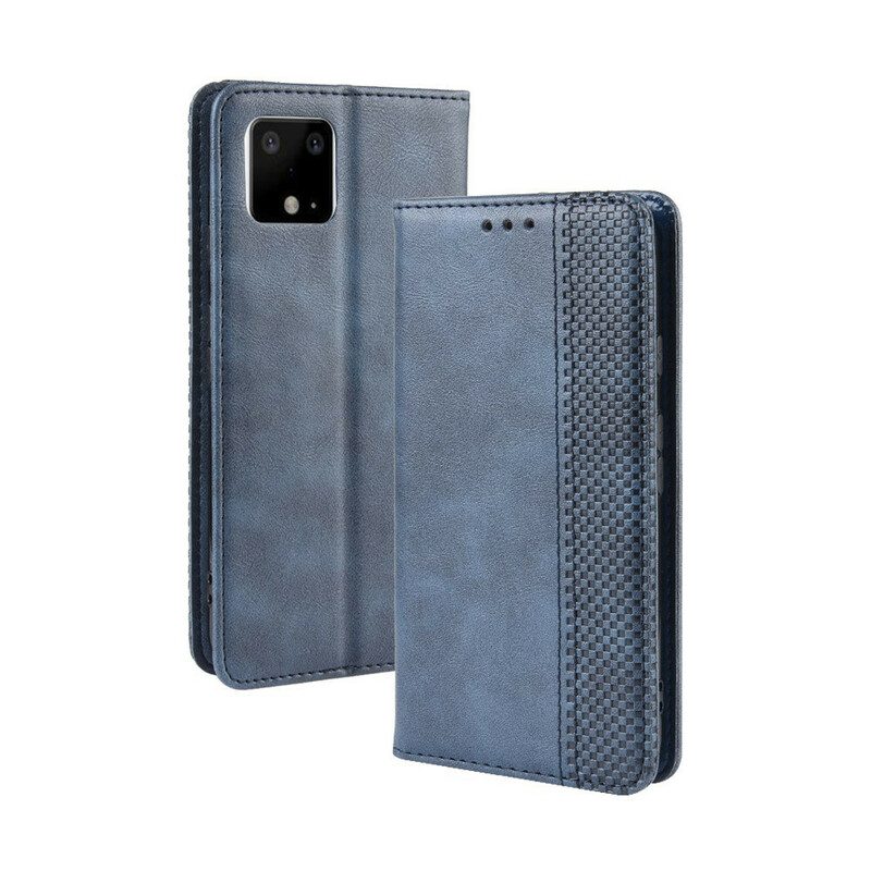 Bescherming Hoesje voor Google Pixel 4 XL Folio-hoesje Gestileerd Vintage Leereffect