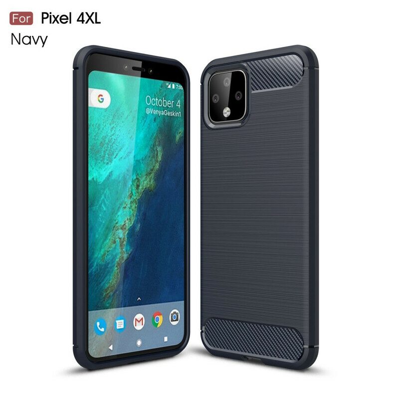 Hoesje voor Google Pixel 4 XL Geborstelde Koolstofvezel