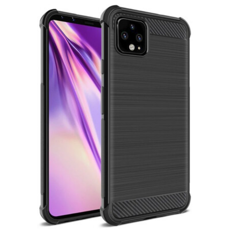 Hoesje voor Google Pixel 4 XL Imak Geborstelde Koolstofvezel