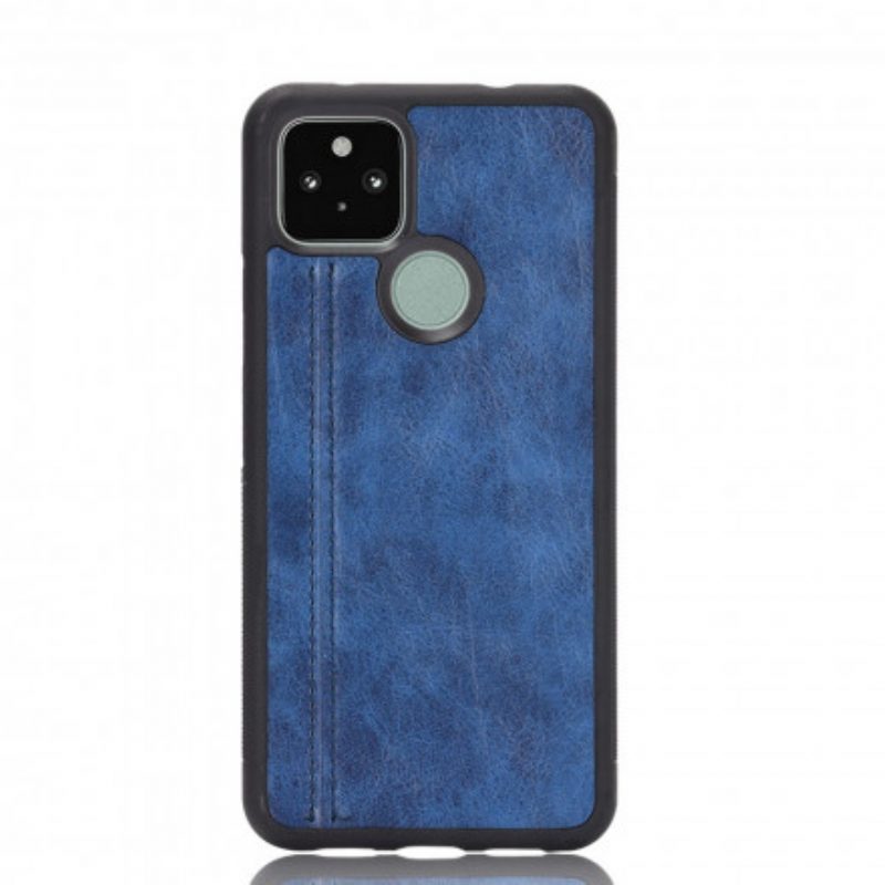 Hoesje voor Google Pixel 4A 5G Couture-leereffect