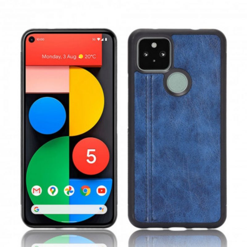 Hoesje voor Google Pixel 4A 5G Couture-leereffect