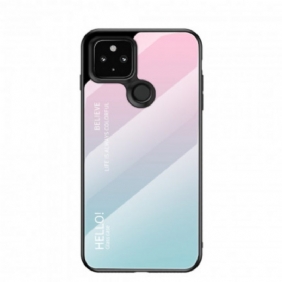 Hoesje voor Google Pixel 4A 5G Gehard Glas Hallo