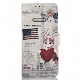 Folio-hoesje voor Xiaomi 13 Lite Reiziger Kat