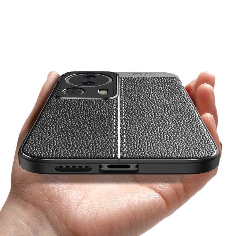 Hoesje voor Xiaomi 13 Lite Dubbellijnig Litchi-leereffect