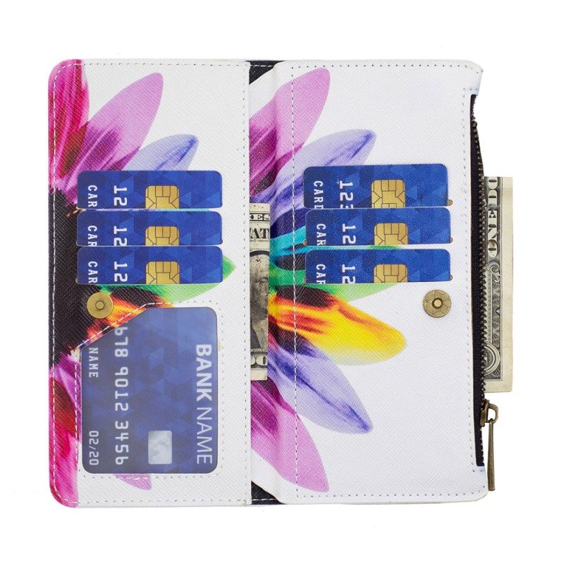 Leren Hoesje voor Xiaomi 13 Lite Portemonnee Leren Bloemen Portemonnee