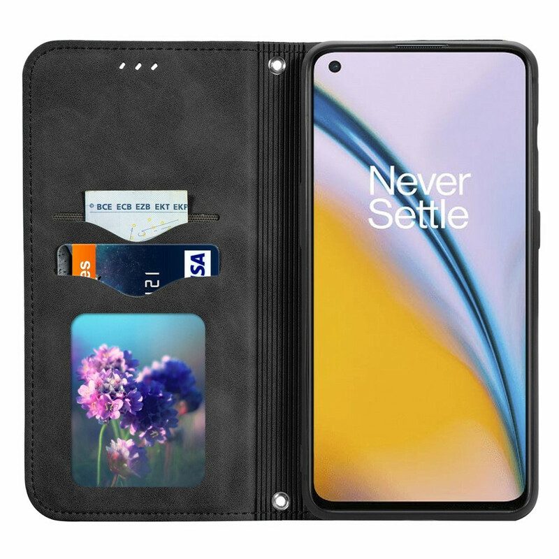 Bescherming Hoesje voor OnePlus Nord 2 5G Folio-hoesje Skin-touch-ontwerp