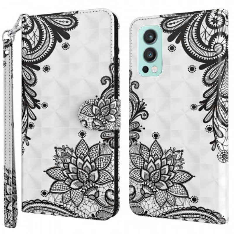 Flip Case voor OnePlus Nord 2 5G Chique Kant