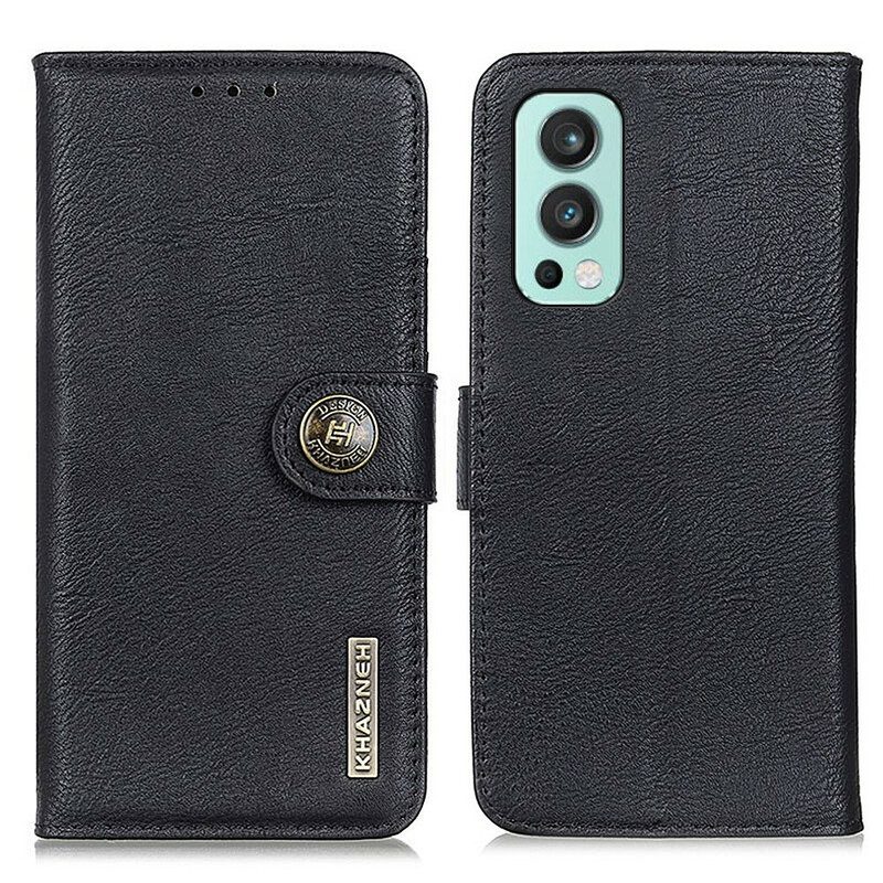 Flip Case voor OnePlus Nord 2 5G Imitatieleer Khazneh