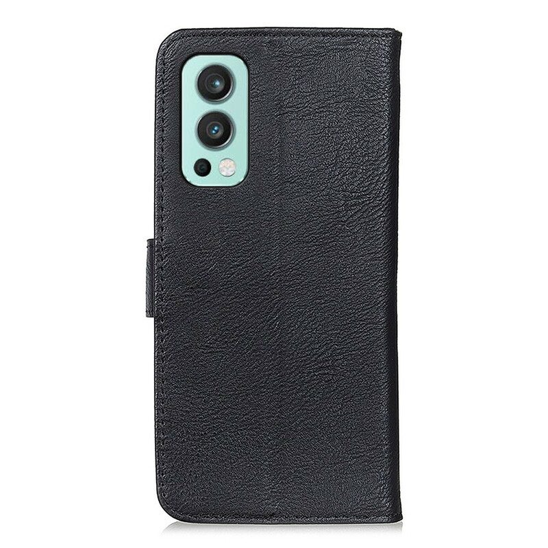 Flip Case voor OnePlus Nord 2 5G Imitatieleer Khazneh