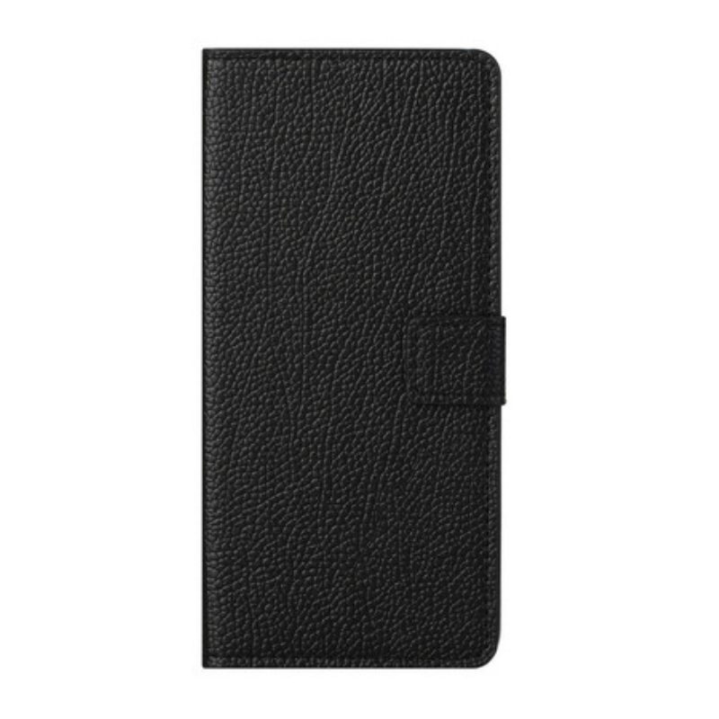 Folio-hoesje voor OnePlus Nord 2 5G Litchi-nerf Leereffect