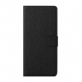 Folio-hoesje voor OnePlus Nord 2 5G Litchi-nerf Leereffect